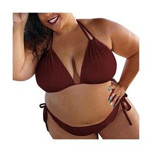 Modaworld Donna Costume Da Bagno Due Pezzi Taglie Forti Bikini Set