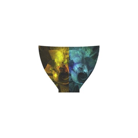 Yellow And Blue Sparkling Rose Custom Bikini Swimsuit ID D
