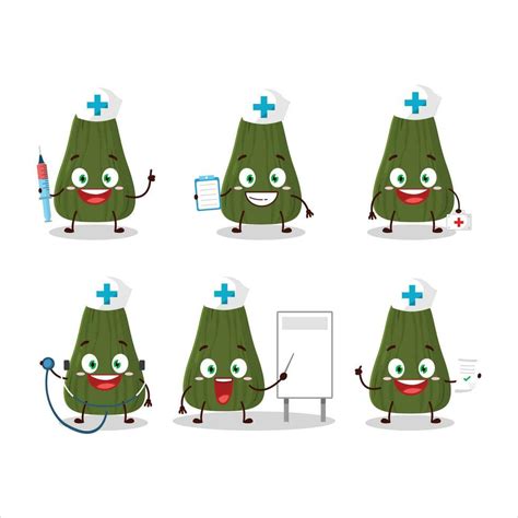 médico profesión emoticon con squash dibujos animados personaje