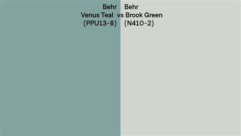 Behr Venus Teal Vs Brook Green Side By Side Comparison