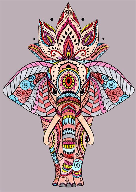 Pin De Helene En Mon Bestiere Elefantes Elefante Mandala Elefantes