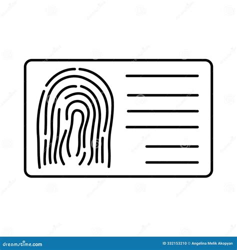 Fingerprint Identification Card Design with Personal Information Layout ...