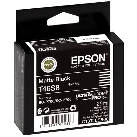 Cartouche D Encre Traceur EPSON UltraChrome Pro 10 SC P700 Noir Mat