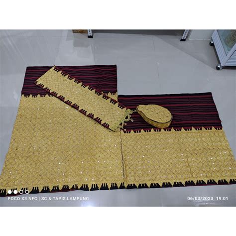 Jual Kain Sarung Adat Tradisional Tapis Lampung Mata Kibau Mato Kibau