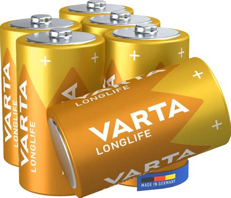 VARTA Batterien D Mono 6 Stück Longlife Alkaline 1 5V ideal für