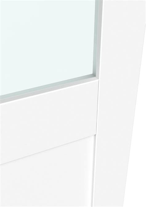 X X Mm Modern White Shaker Panel Clear Glazed