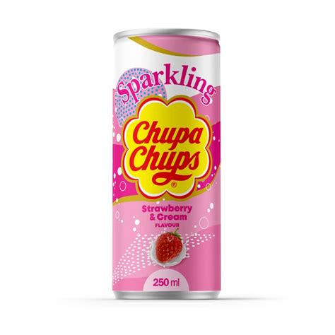 Газированный напиток Chupa Chups Strawberry & Cream со вкусом ...