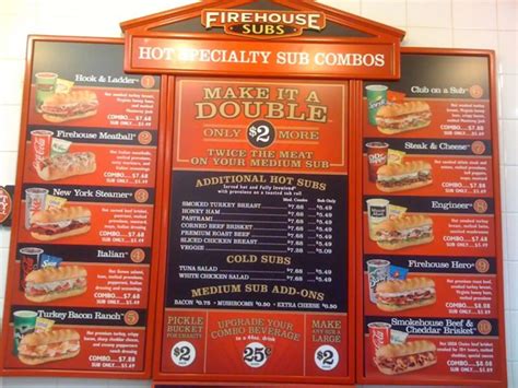 Firehouse Menu With Prices