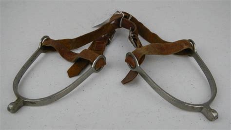 Us Cavalry Spurs By Star Steel Silver Pre 1926