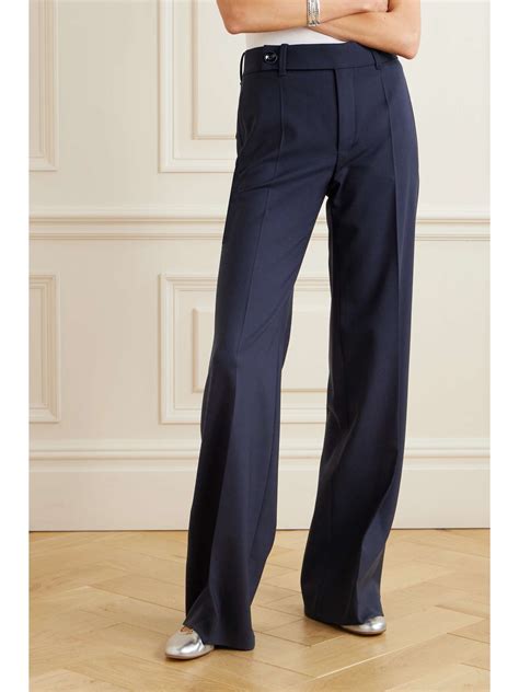 ChloÉ High Rise Wool Blend Wide Leg Pants Net A Porter