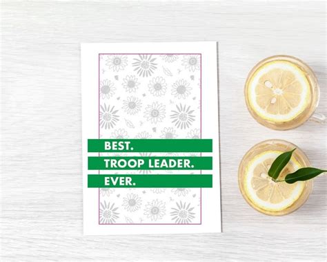 Girl Scout Leader Appreciation Card Thank You Bundle Etsy