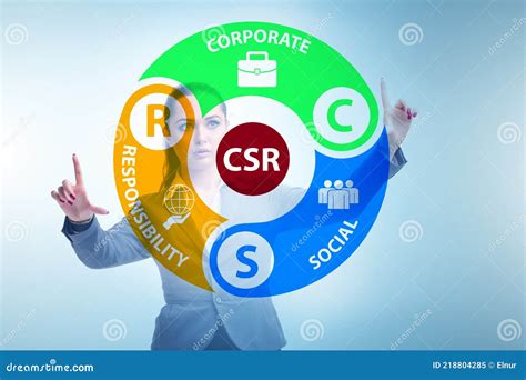 Concepto De Responsabilidad Social Corporativa De La Rsc Con Las Empresas Imagen De Archivo