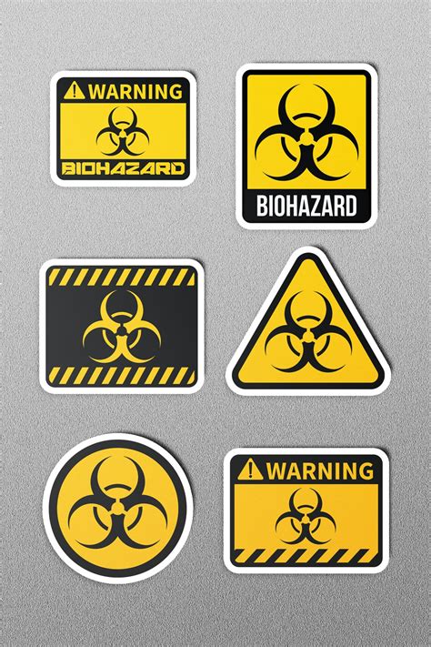 Biohazard Sticker Pack Decals Bio Hazard With Original Etsy