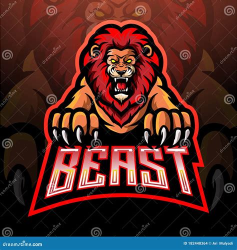 Lion Esport Logo Mascot Design Stock Vector Illustration Of Emblem