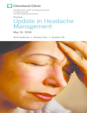 Fillable Online Cleveland Clinic Center For Headache And Pain Fax Email