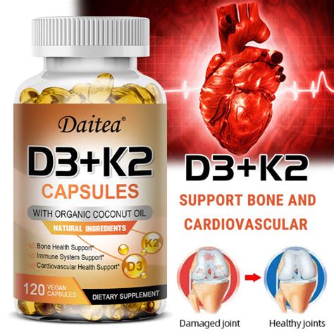 Daitea Vitamin Supplement D3k2 Softgels For Heart Bone And Teeth