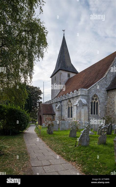 The historic Holy Trinity Church at Bosham, West Sussex, England Stock ...