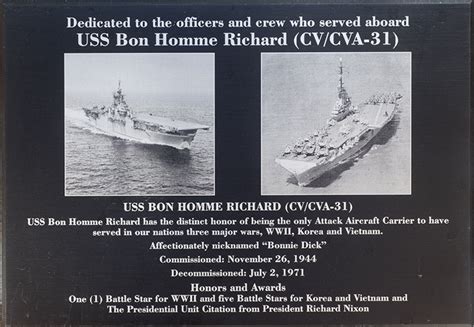 Uss Bon Homme Richard Cvcva 31 National Museum Of The Pacific War