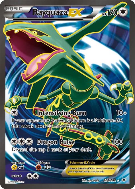 Rayquaza Ex 104 Full Art Xy Roaring Skies Pokemon