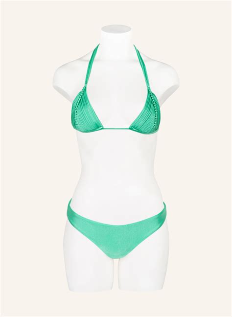 PILYQ Brazilian Bikini Hose BASIC RUCHED TEENY in grün