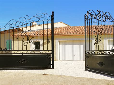 Wrought Iron Wood Gates