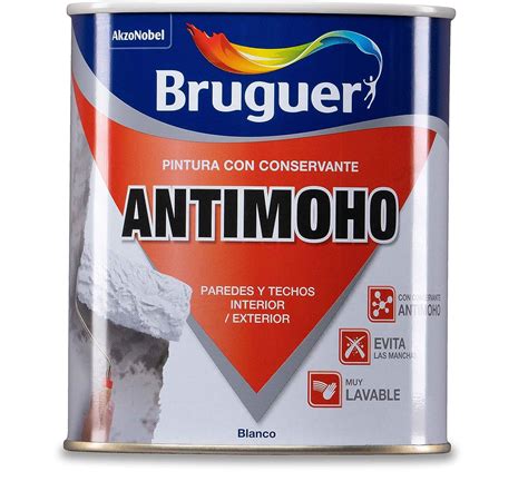 Bruguer Pintura Con Conservante Antimoho Mate Blanco 750 Ml Amazon Es