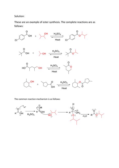 Solved Complete The Following Reactions Course Hero