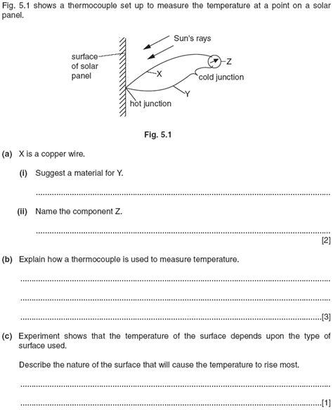 Past Papers Physics O Levels And Igcse Temperature And Thermometry