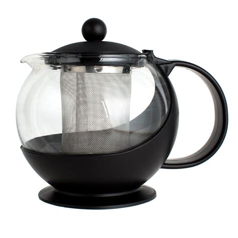 Choice 25 oz. Tempered Glass Tea Pot Infuser with Stainless Steel Basket