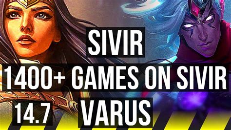 SIVIR Leona Vs VARUS Karma ADC 1400 Games 7 2 12 KR Master