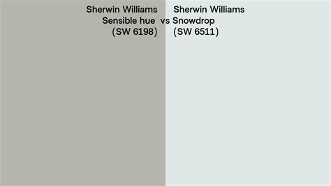 Sherwin Williams Sensible Hue Vs Snowdrop Side By Side Comparison