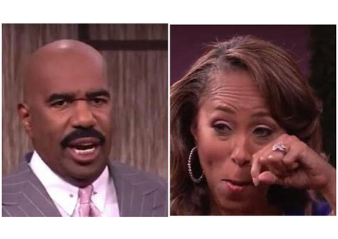 During a show, Harvey's wife burst into tears when Steve said this to