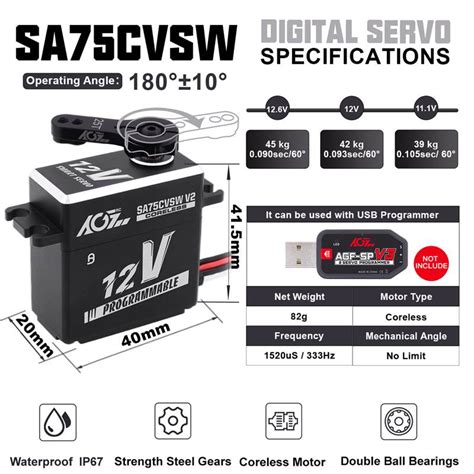 Lili Modellbau AGFRC Digital HV 3S Coreless Standard Smart Servo