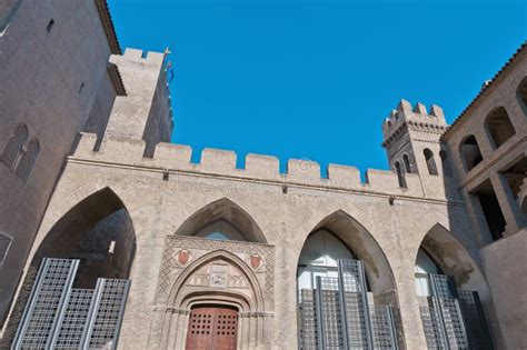 Interior Of Aljaferia Palace In Saragossa, Spain Editorial Stock Image - Image of muslim ...