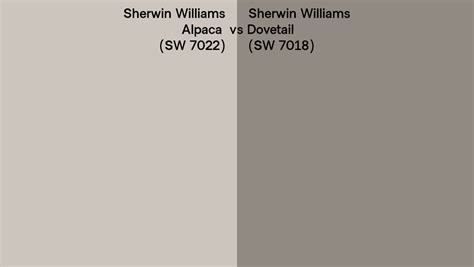 Sherwin Williams Alpaca Vs Dovetail Side By Side Comparison