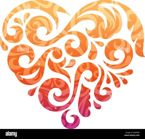 Abstract Heart Isolated On White This Vector Illustration Can Be Used