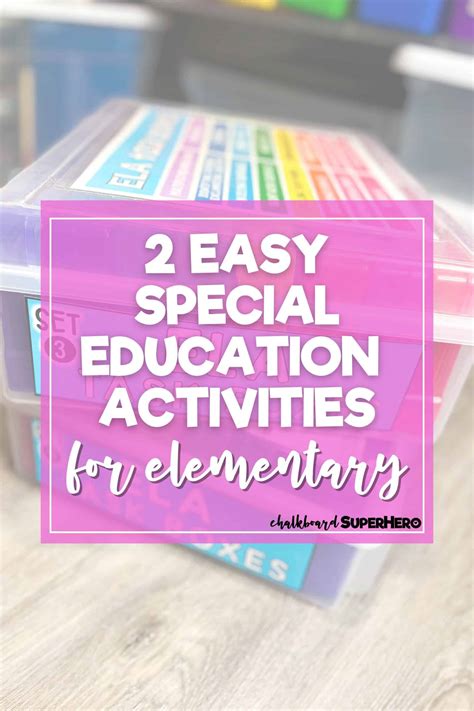 2 Easy Special Education Activities for Elementary - Chalkboard Superhero