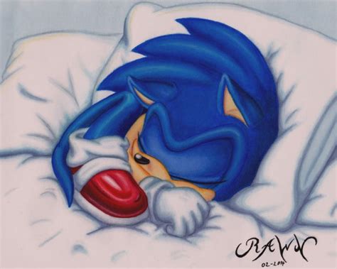 Sonic Sleeping In Bed