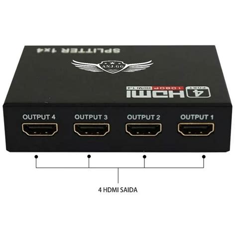 Splitter Distribuidor De Imagem Hdmi X Divisor Full Hd D