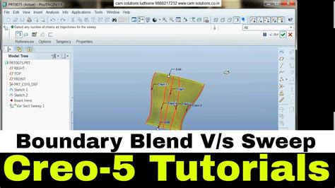 Creo 50 Tutorial For Beginners In Hindi Creo Boundary Blend Tutorial