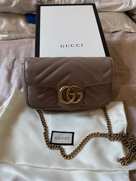 Gucci Marmont Supermini In Nude Luxury Bags Wallets On Carousell