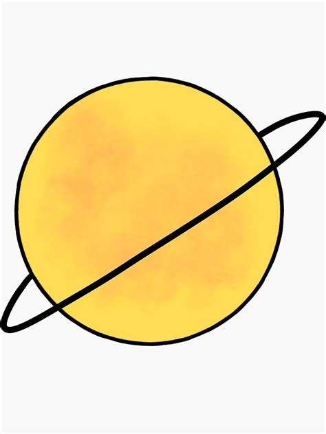 "Yellow Saturn Planet Space" Sticker for Sale by megangilleyxo | Redbubble