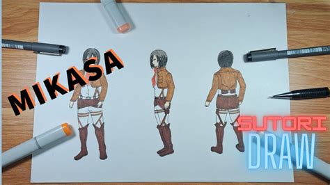 Cómo dibujar a Mikasa FICHA DE PERSONAJE Sutori Draw YouTube