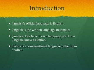 Jamaican Language | PPT