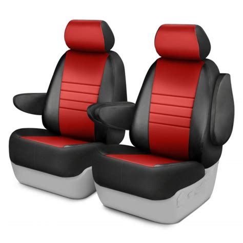 Fia® Sl68 29 Red Leatherlite™ Series 1st Row Black And Red Seat Covers