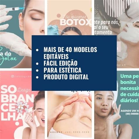 Pack Canva Editável Templates Para Estética Elo7