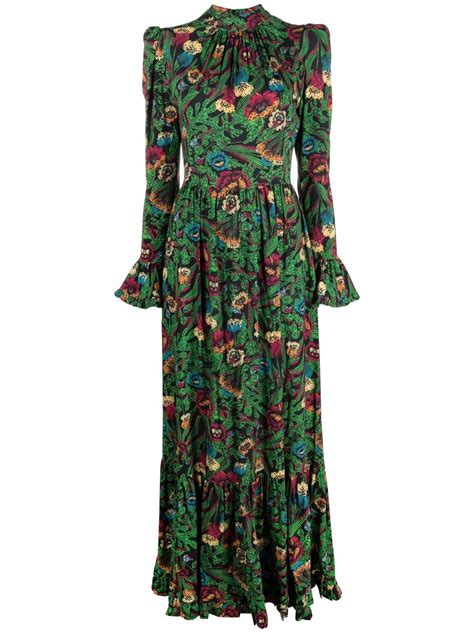 La Doublej Visconti Floral Print Dress Farfetch