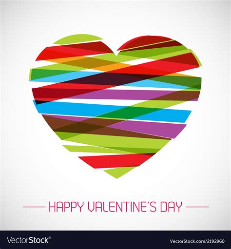 Valentine card with heart Royalty Free Vector Image