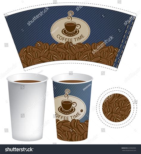 Vector Pattern Paper Cup Hot Drink Vector De Stock Libre De Regal As