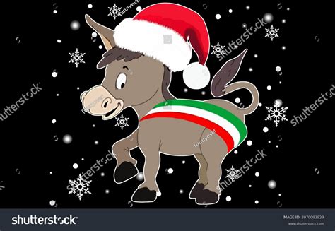 Best Funny Donkey Italian Christmas Donkey Stock Vector (Royalty Free ...